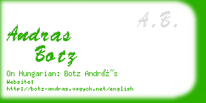 andras botz business card